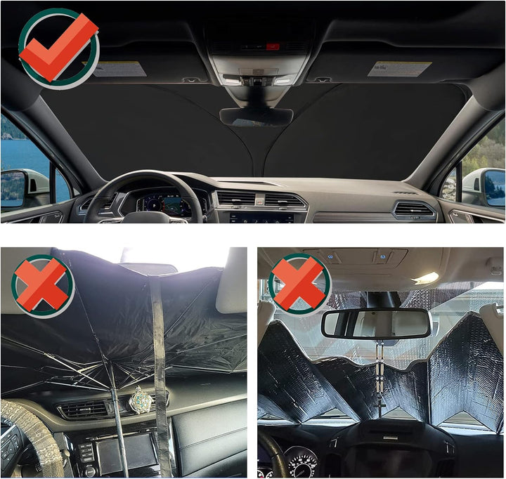 YEE PIN Sonnenschirm Auto kompatibel mit Skoda Karoq 2017-2023，Faltbare Auto Sonnenschutz Karoq Fron