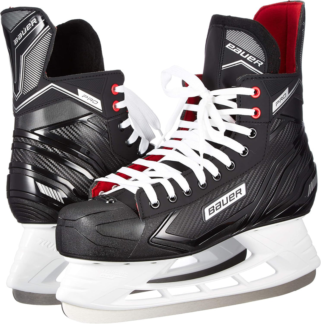 Bauer Unisex-Kinder Pro Skate Feldhockeyschuhe 38.5 EU Schwarz Schwarz Weiss Rot Si 900, 38.5 EU Sch