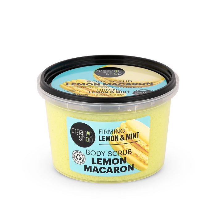 Organic Shop Firming Body Scrub Lemon & Mint (250 ml) - Anti-Cellulite, Anti-Aging - Körperpeeling -
