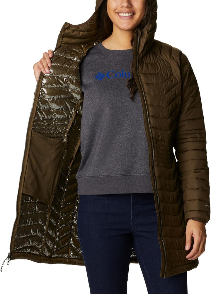 Columbia Powder Lite Mid Damenjacke XS Olive Green, XS Olive Green
