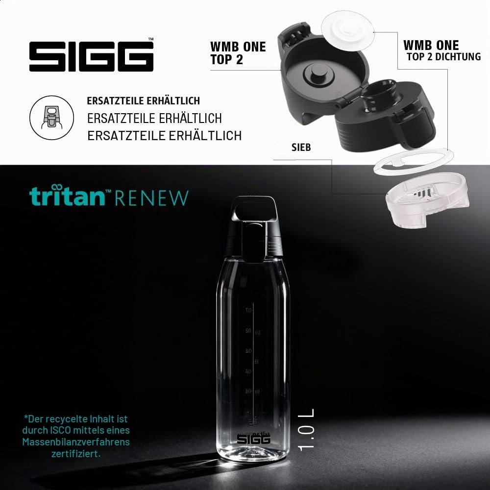 SIGG - Tritan Trinkflasche - Total Color ONE - Für Kohlensäurehaltige Getränke Geeignet - Spülmaschi