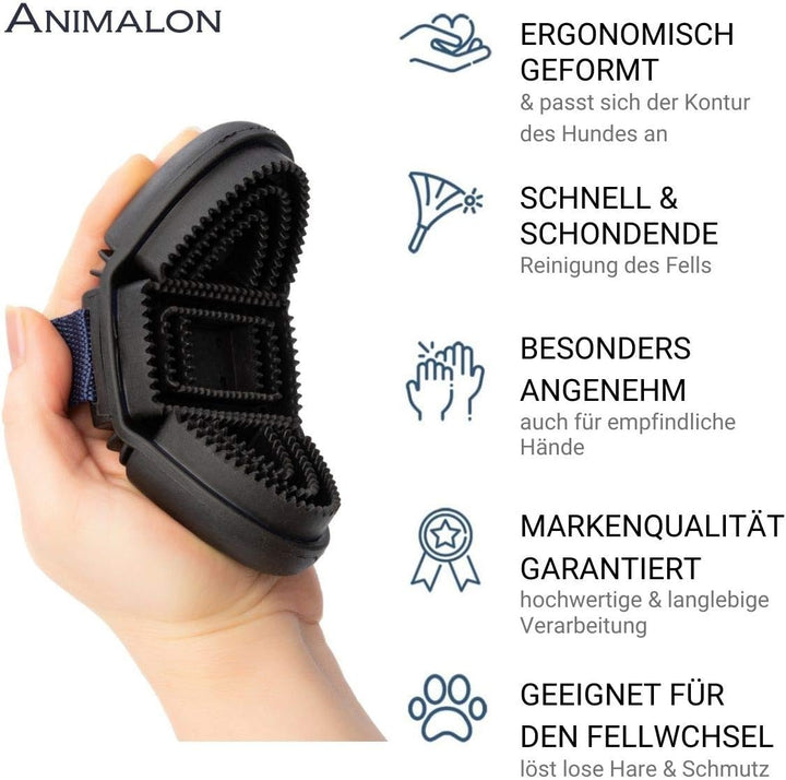 Animalon Kurzhaar-Striegel für Hunde| Fellwechsel-Helfer beim Hund | Striegel für Hunde mit Kurzhaar