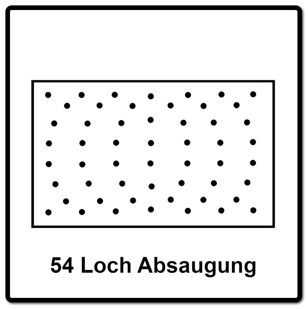 Mirka Iridium Premium-Schleifpapier 81x133mm Klett 54-Loch, Korn 120, 100 Stk / Zum Schleifen von La