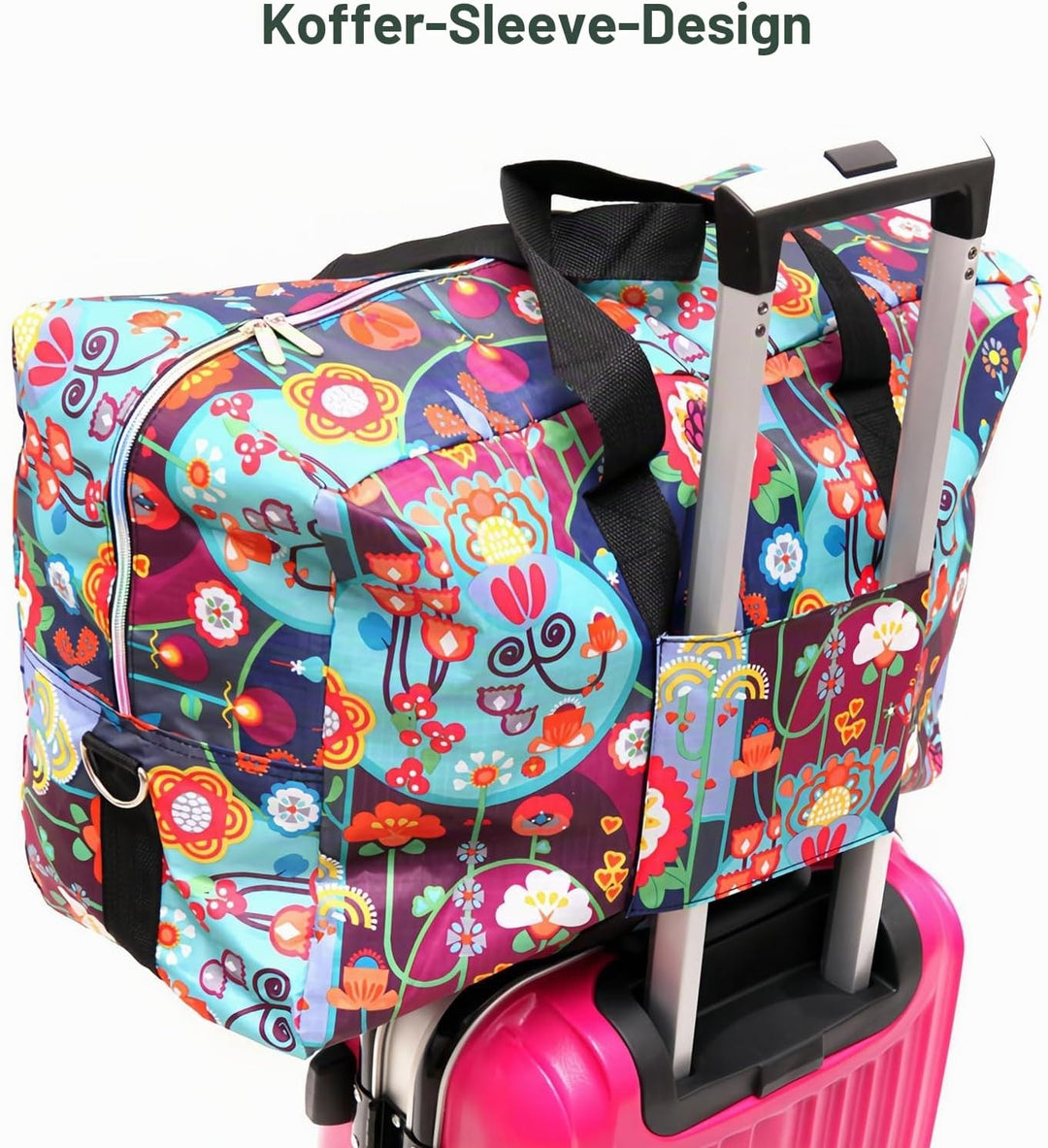 Arxus Grosse Faltbare Reisetasche Tragen Sie die Reisetasche am Wochenende über dem Gepäck mit Schul