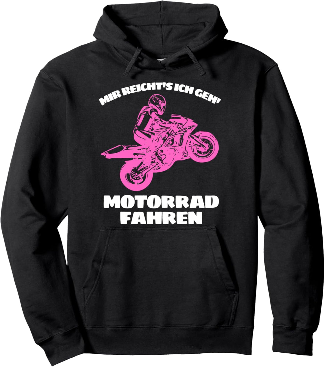 Lustiger Bikerin & Motorrad Bike Girl für Motorradfahrerin Pullover Hoodie