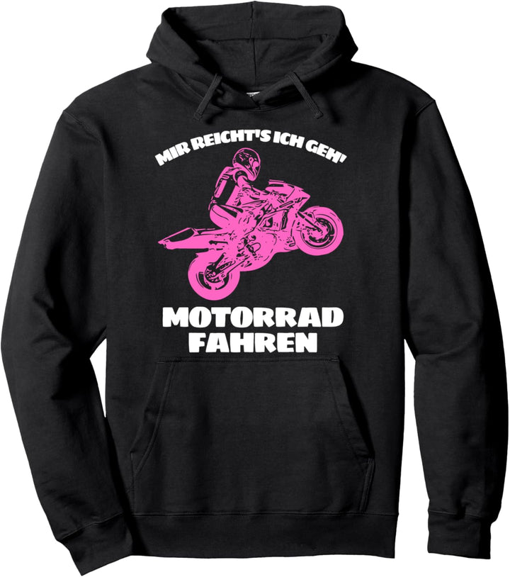 Lustiger Bikerin & Motorrad Bike Girl für Motorradfahrerin Pullover Hoodie