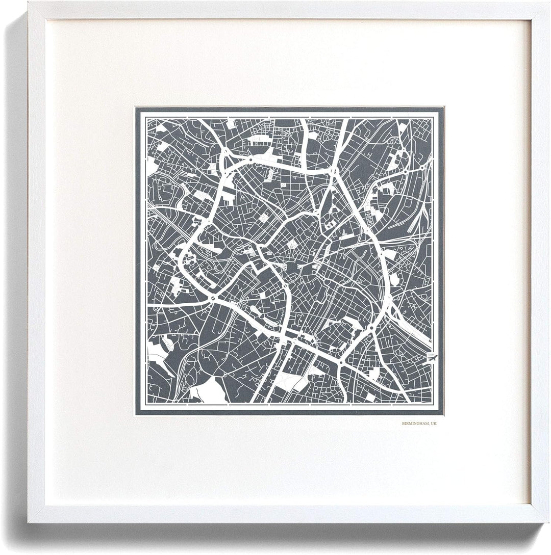 O3 DESIGN STUDIO Toulouse Papierschnitt Karte Weiss 30x30 cm Papierkunst, Toulouse