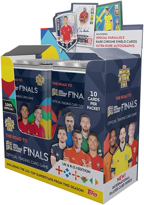 Topps Match Attax 101 Fussballkarten, Road to UEFA Nations League Finals, komplette Box