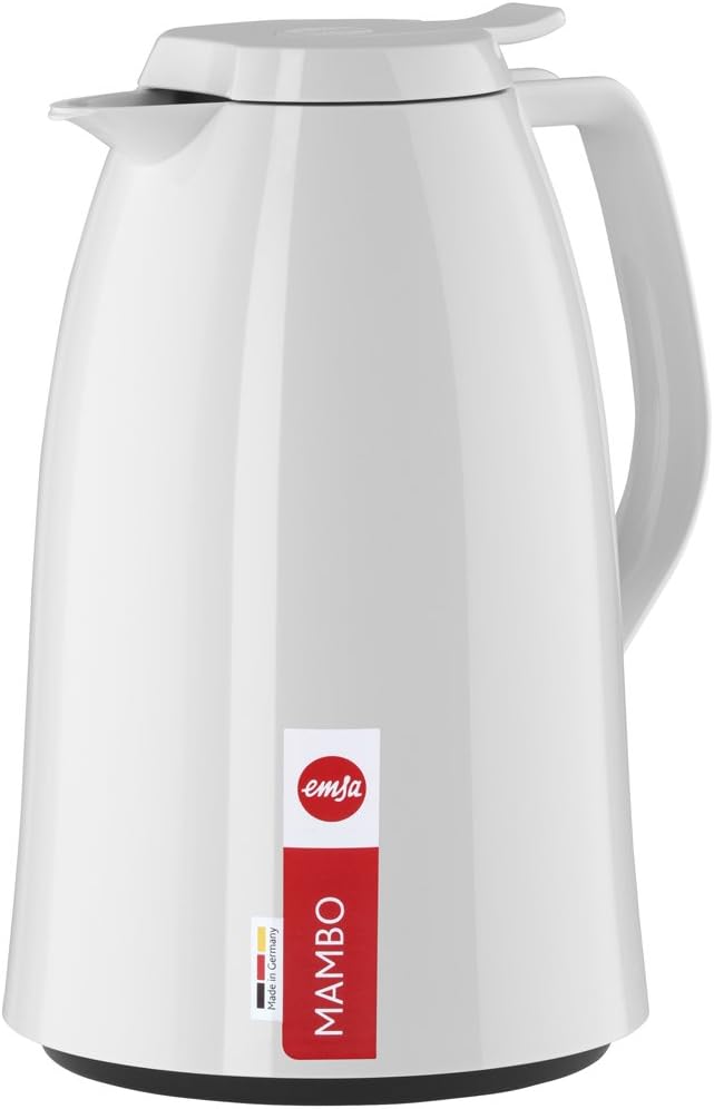 Emsa 517008 Mambo Isolierkanne | 1,5 Liter | Quick Tip Verschluss | 100% dicht | Hält 12 h heiss /24