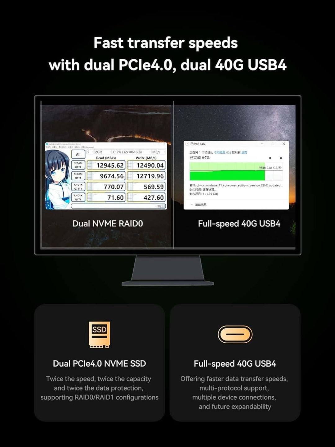 MINIS FORUM UM790 Pro Mini PC, AMD Ryzen 9 7940HS Prozessor (8C/16T, bis zu 5,2 GHz), AMD Radeon 780