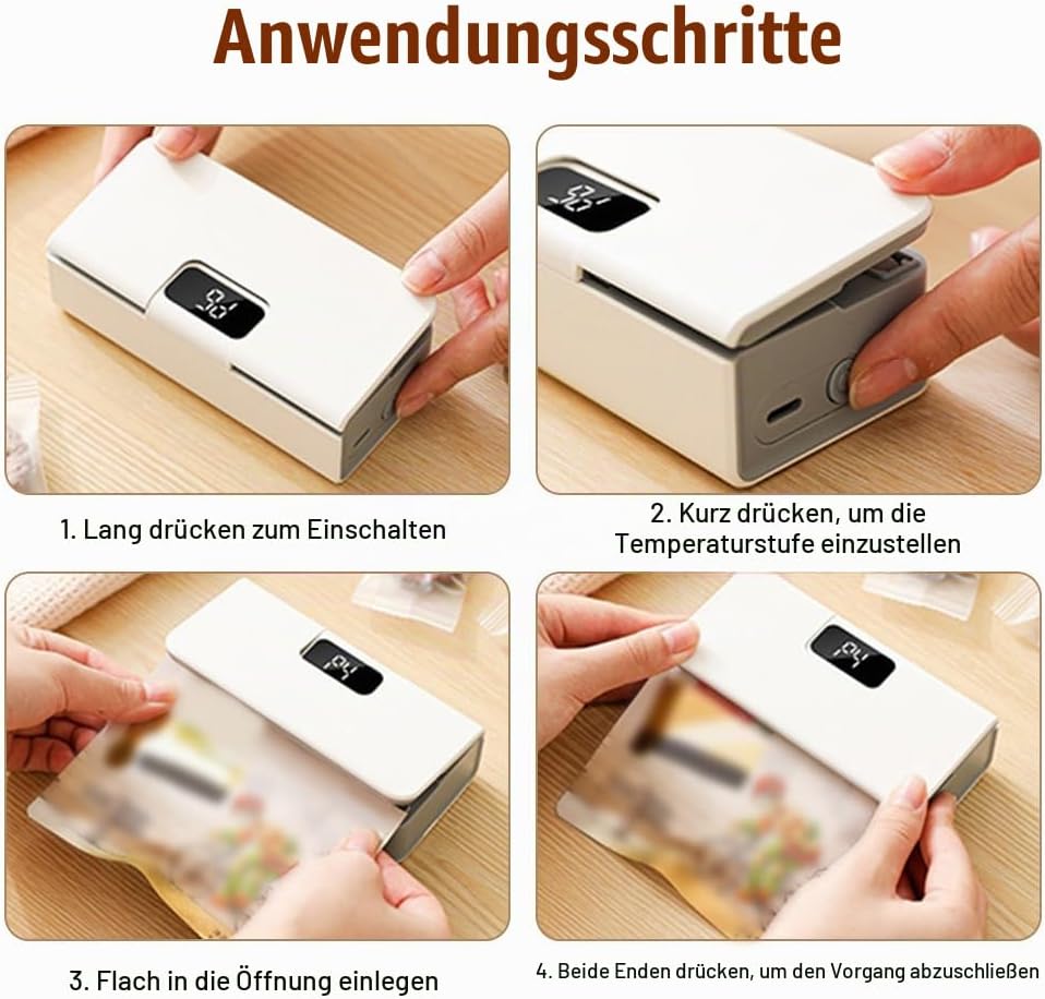 Mini Beutelverschliesser, Tragbarer Folienschweissgerät mit Magnet auf Der Rückseite und Verstecktem