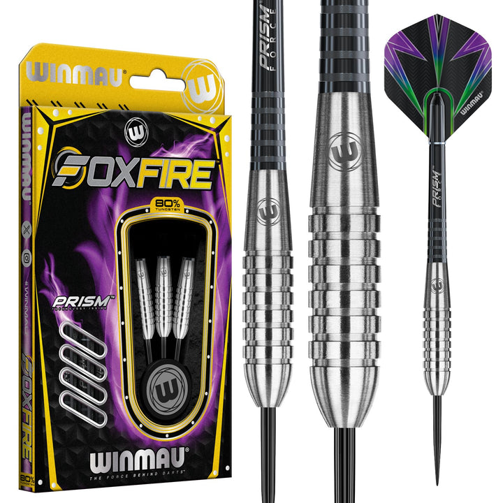 Winmau Foxfire Profi Wolfram Steeltip Dartpfeile Set mit Flights und Schäfte 26 g, 26 g