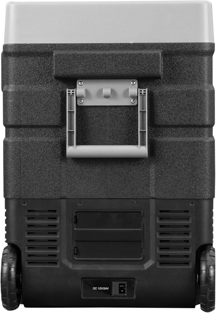 Steamy-E Dual Zone 65 Roller, Elektrische Kompressor Kühlbox mit Rollen, 57 Liter, 12V/ 230V, zum Wa