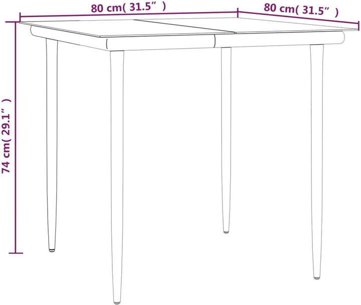 Tidyard 3-TLG. Garten Essgruppe, Balkonmöbel Set Balkon 2 Personen Gartenmöbel Set Terassenmöbel Sit