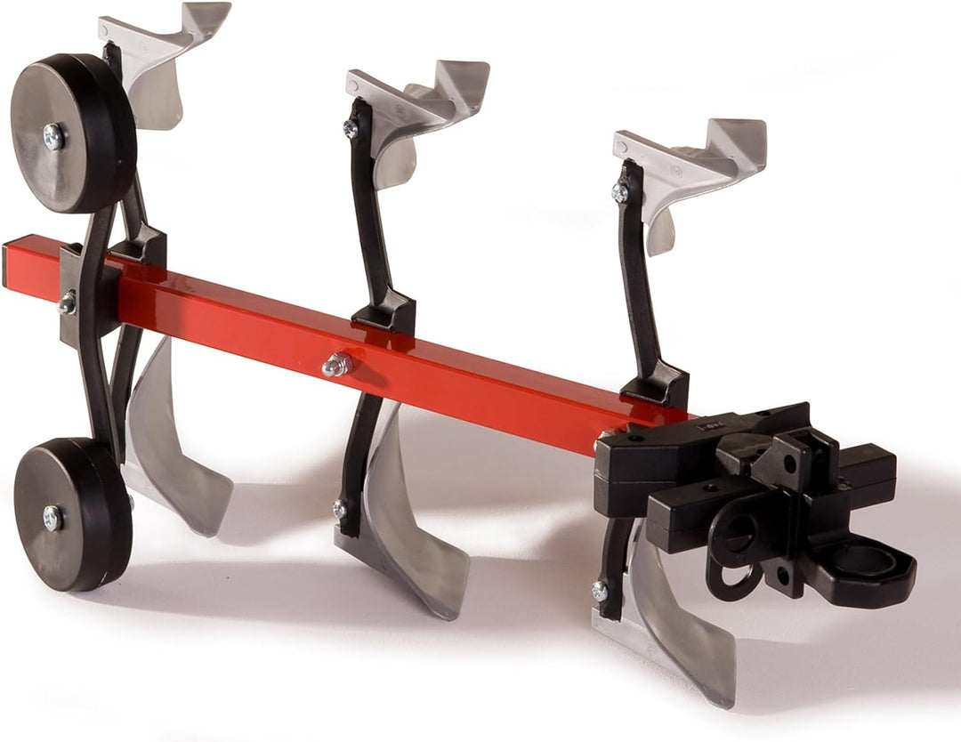 Rolly Toys Pflug S2612386 (Rollyscraper, grosser stabiler Dreifurchenpflug für Traktoren, rot) 12386