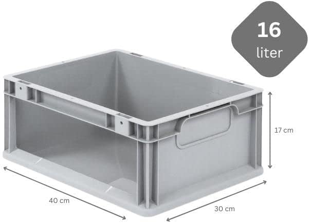 SparSet 5x Eurobox NextGen Store | HxBxT 17x30x40cm | 16 Liter | Seite offen | Eurobehälter, Transpo