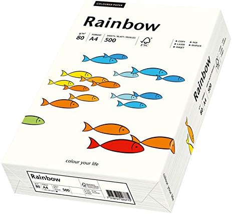 Papyrus 88042226 Druckerpapier Rainbow 80 g/m², A4 500 Blatt naturweiss, natur