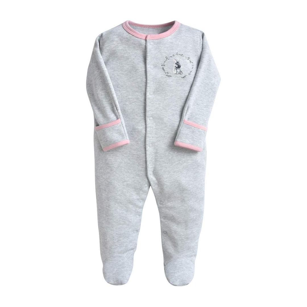Minizone Baby Schlafanzug Pack of 3, Strampler Langarm Pyjamas Schlafstrampler 6-9 Monate 6-9 Monate