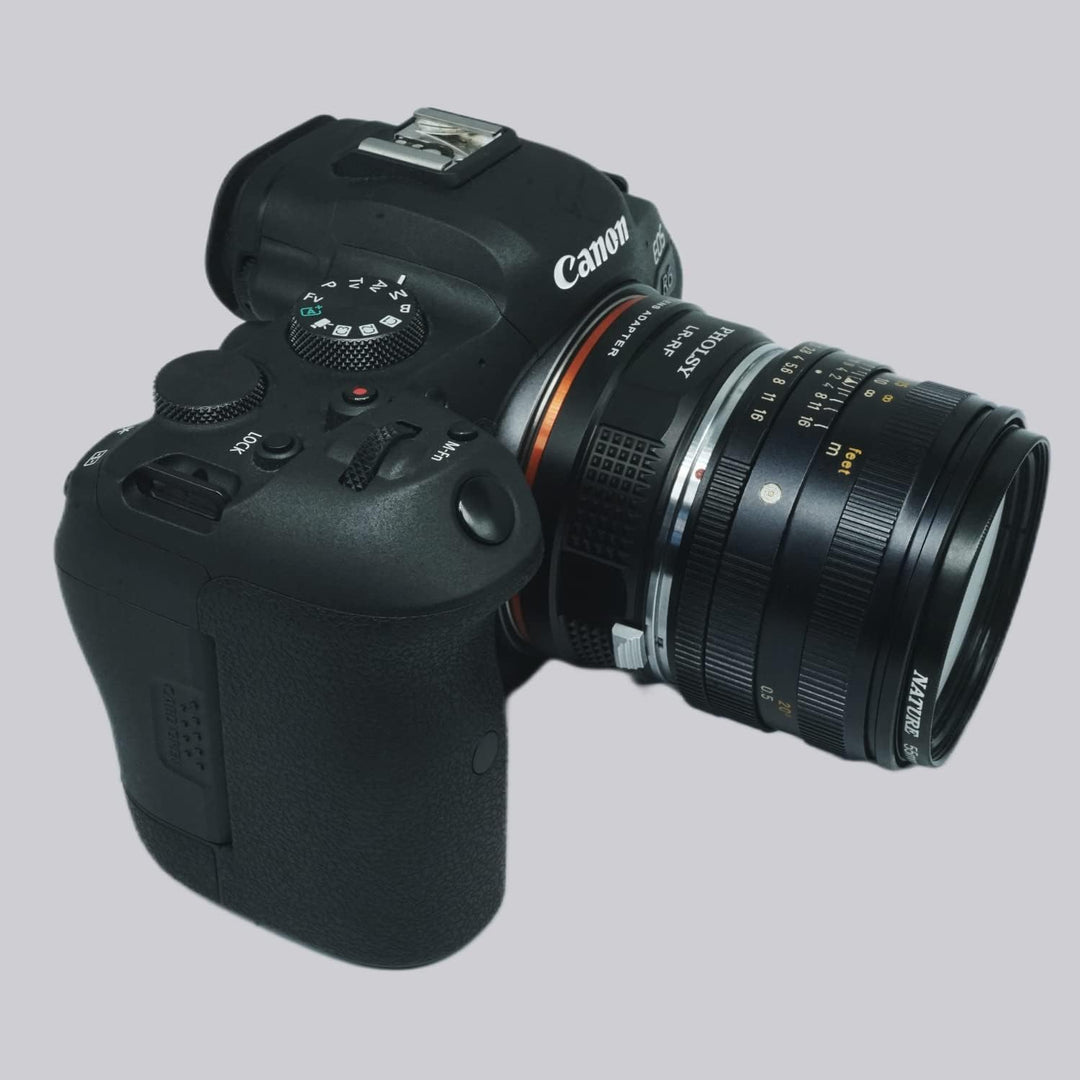 PHOLSY Objektivadapter Manueller Fokus Kompatibel mit Leica R Mount Objektiv auf Canon EOS RF Mount