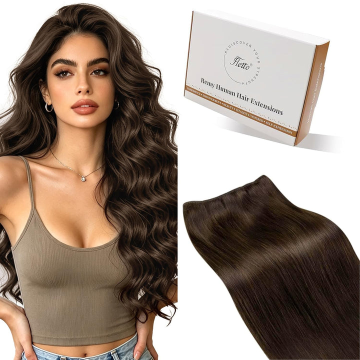 Hetto Echthaar Tressen Extensions Braun Tressen Echthaar Extensions Remy Echthaar Extensions Tressen