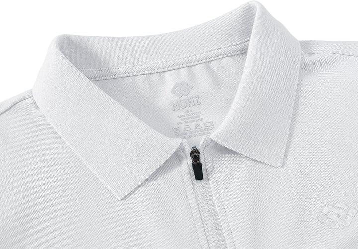 MoFiz Damen Poloshirt Langarm Baumwolle Polohemd Sport Polo Wintershirts mit Reissverschluss Kragen