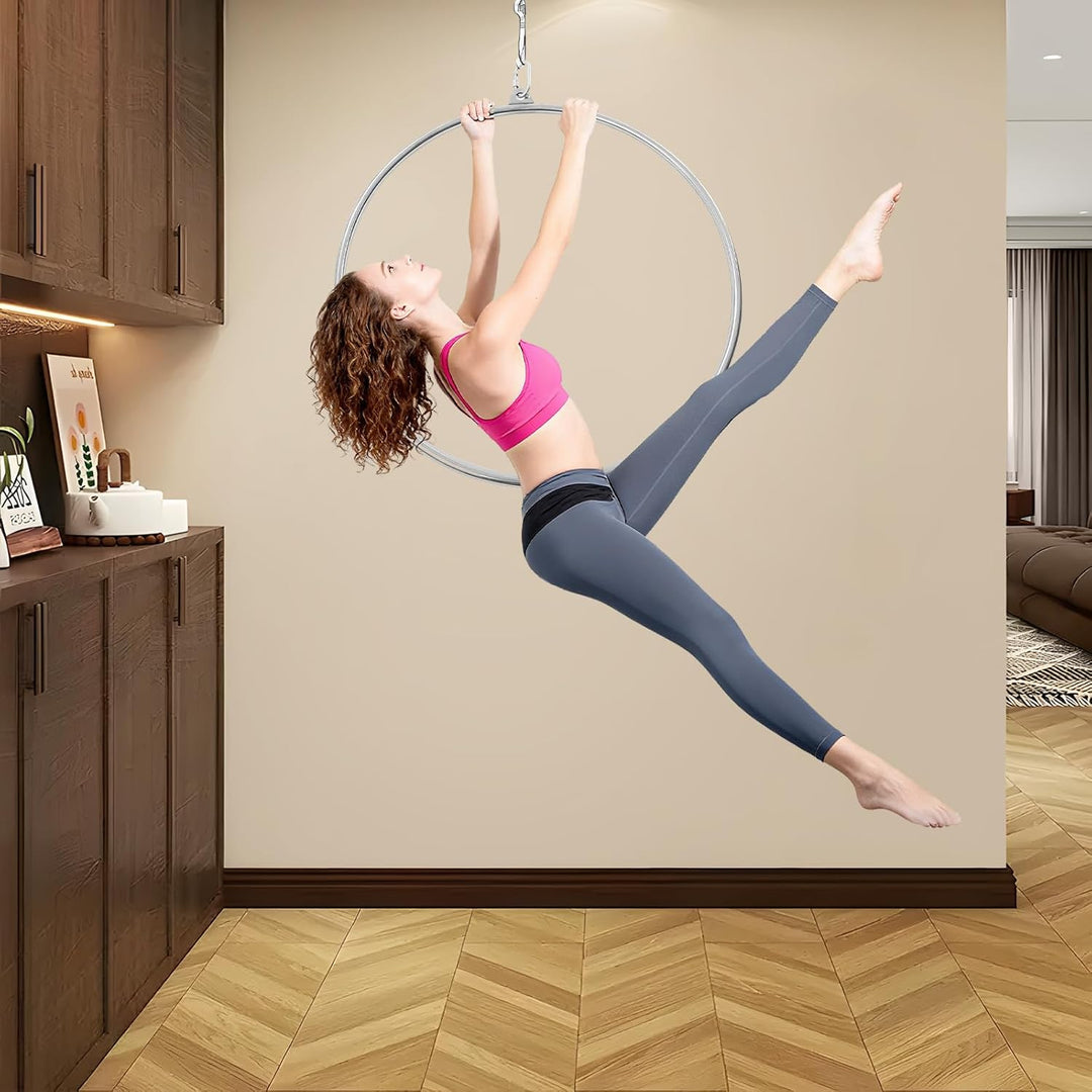 Aerial Hoop Professioneller Edelstahl Einpunkt Hooping Ring Kit für Luftakrobatik und Aerobic bis 11