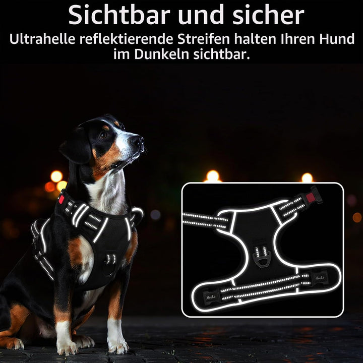 HEELE Hundegeschirr, Brustgeschirre für Hunde, Laufgeschirre Hund mit abschliessbarem Schnappverschl