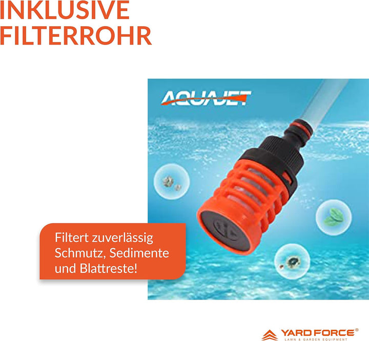 Yard Force AquaJet Akku-Hochdruckreiniger LW C02A für Bewässerung, Reinigung & Desinfektion, 20V / 2