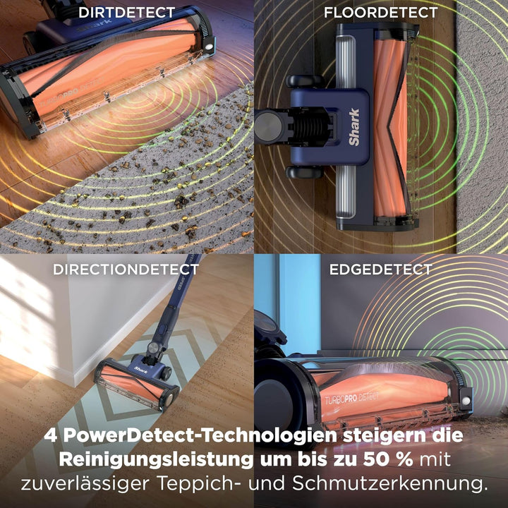 Shark Detect Speed Clean & Empty Pet Pro Akku-Staubsauger, Reverse Clean, bis zu 60 Minuten Laufzeit