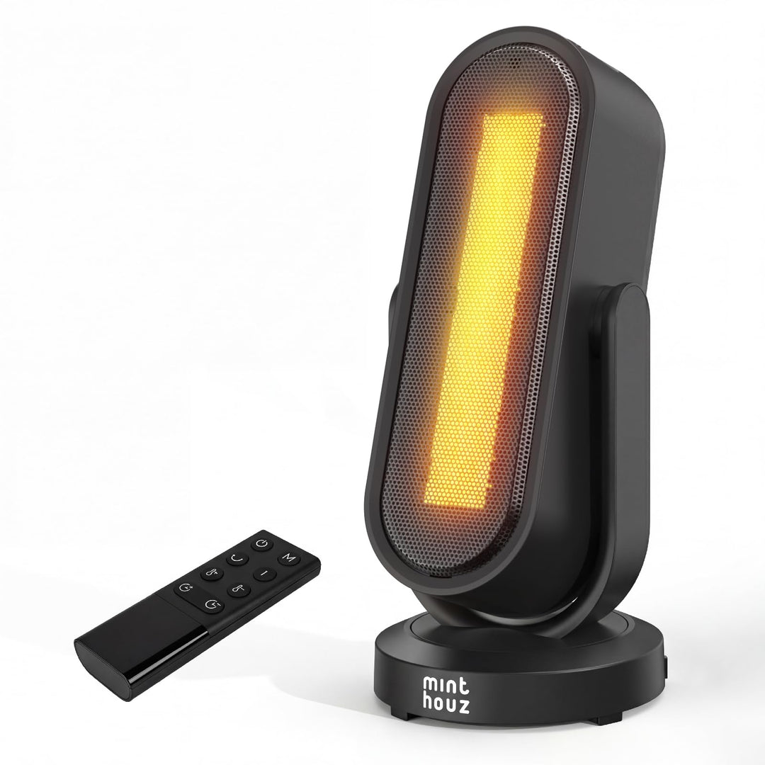 Minthouz Heizlüfter Energiesparend, 1500W PTC Keramik Heizlüfter mit 4-Wege-Oszillation & Fernbedien