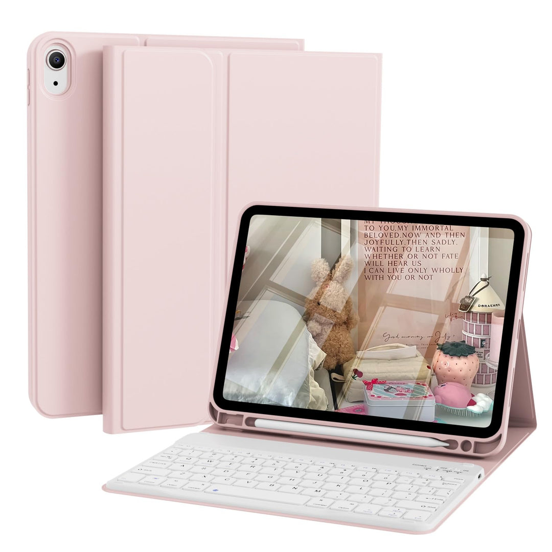 ZOPSGYU Hülle mit Tastatur für iPad (A16) 11/10 Generation (2025/2022, 11/10.9 Zoll), Schutzhülle mi