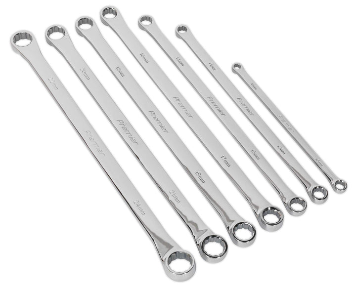 SEALEY Doppel-Maulschlüssel-Satz Endring 6pc Extralange Metric