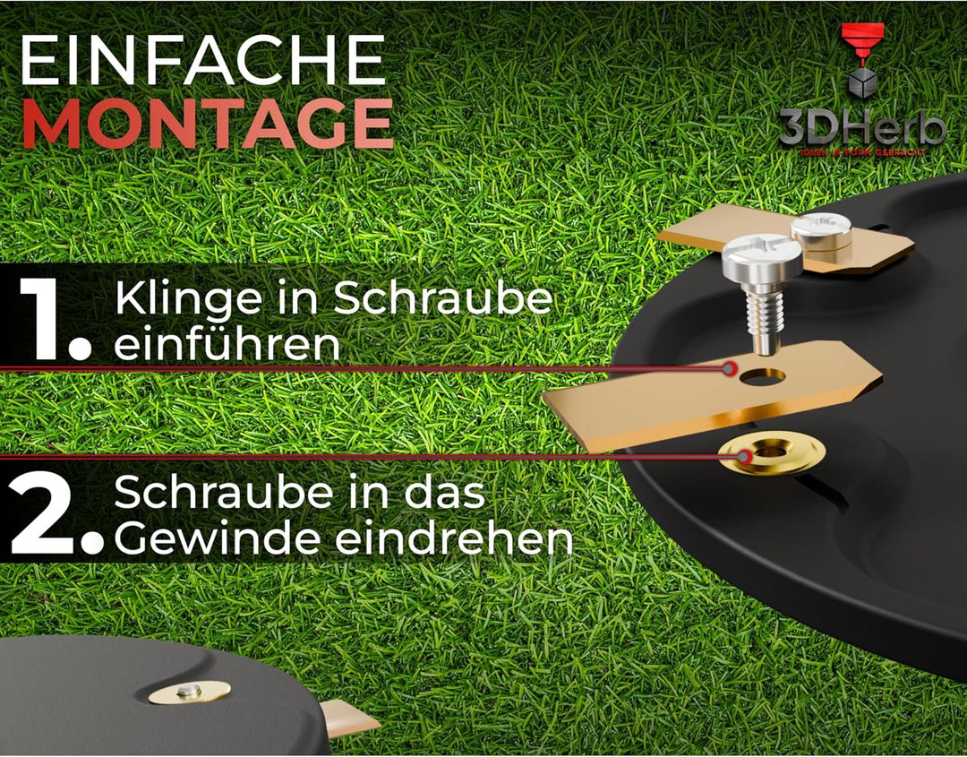 30 x Klingen Ersatzmesser + Schrauben, Ersatzklingen kompatibel mit Segway Navimow Mähroboter für la