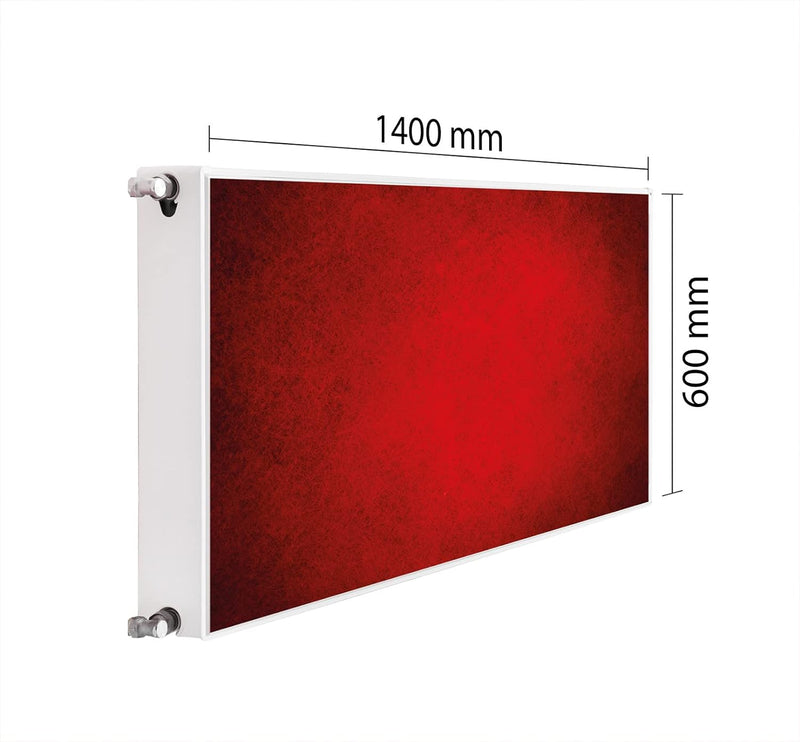 DarHaus Magnet Heizkörperverkleidung Heizkörperabdeckung Heizung Schutz, 140x60 Motiv ROT 140x60 cm,