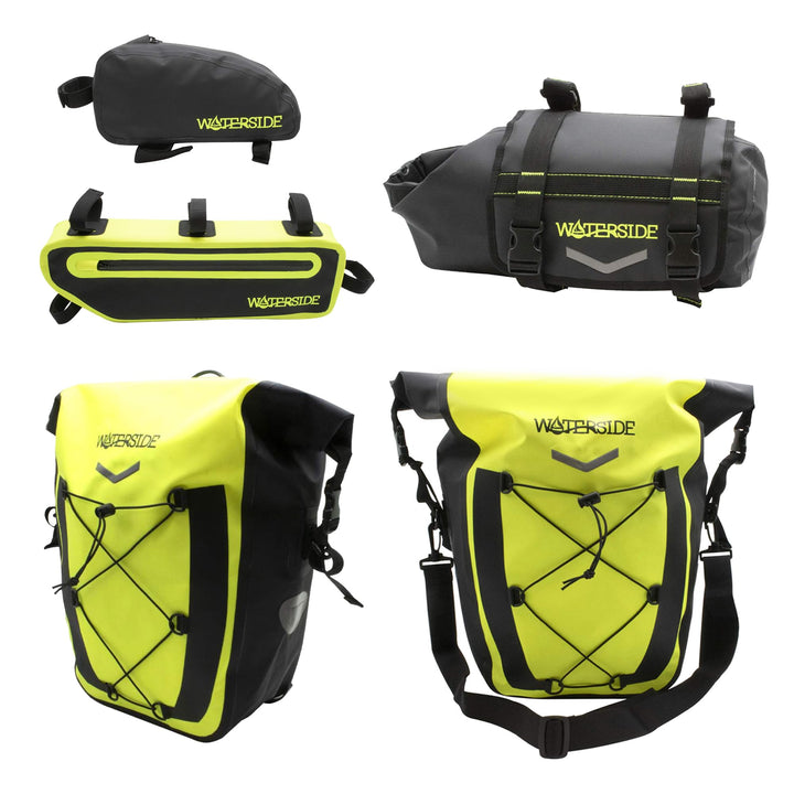 Waterside Wasserdichtes Fahrradtaschen Set – Modulare Bikepacking &amp; Gepäckträgertaschen aus Robustem