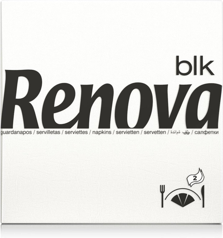 RENOVA BLK-Servietten, 1.350 Premium-Servietten, weiss, gross, 2 Schichten