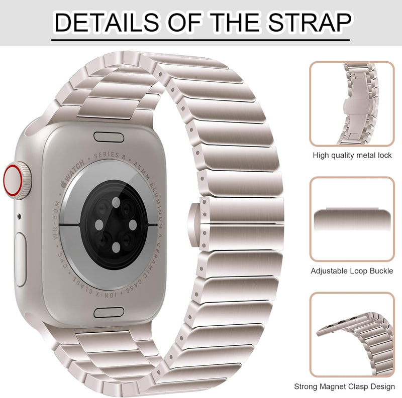 KSKSPE Armband für Apple Watch 49mm 45mm 44mm 42mm 41mm 40mm 38mm,Edelstahl Classic Upgrade Ersatzar