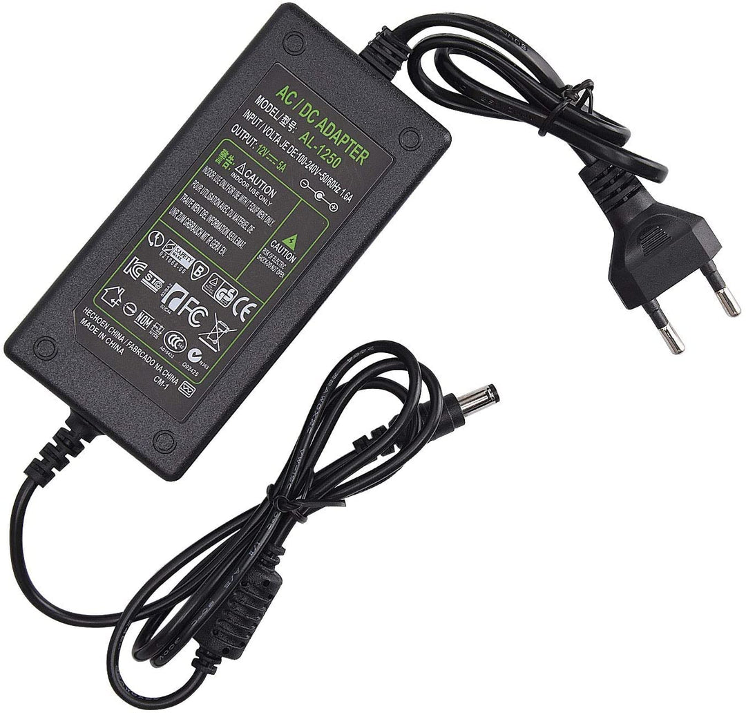 Nobsound 12V 5A Netzteil Adapter, AC 100-240V bis DC 12 Volt 5 Amp 60W Stromversorgung für Verstärke