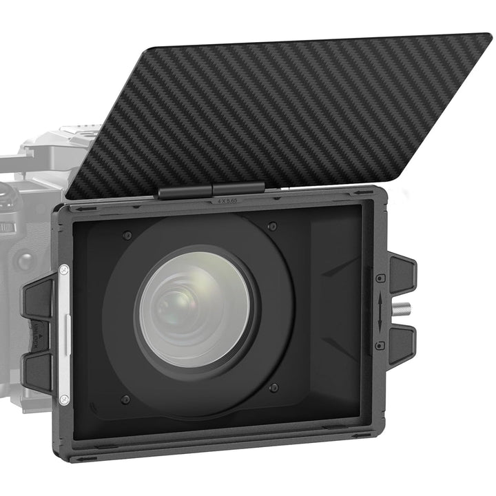 NEEWER Mini Matte Box mit einem 4" x5,65 Filterfach, Kohlefaser Flagge, 4 kreisförmigen Objektivring