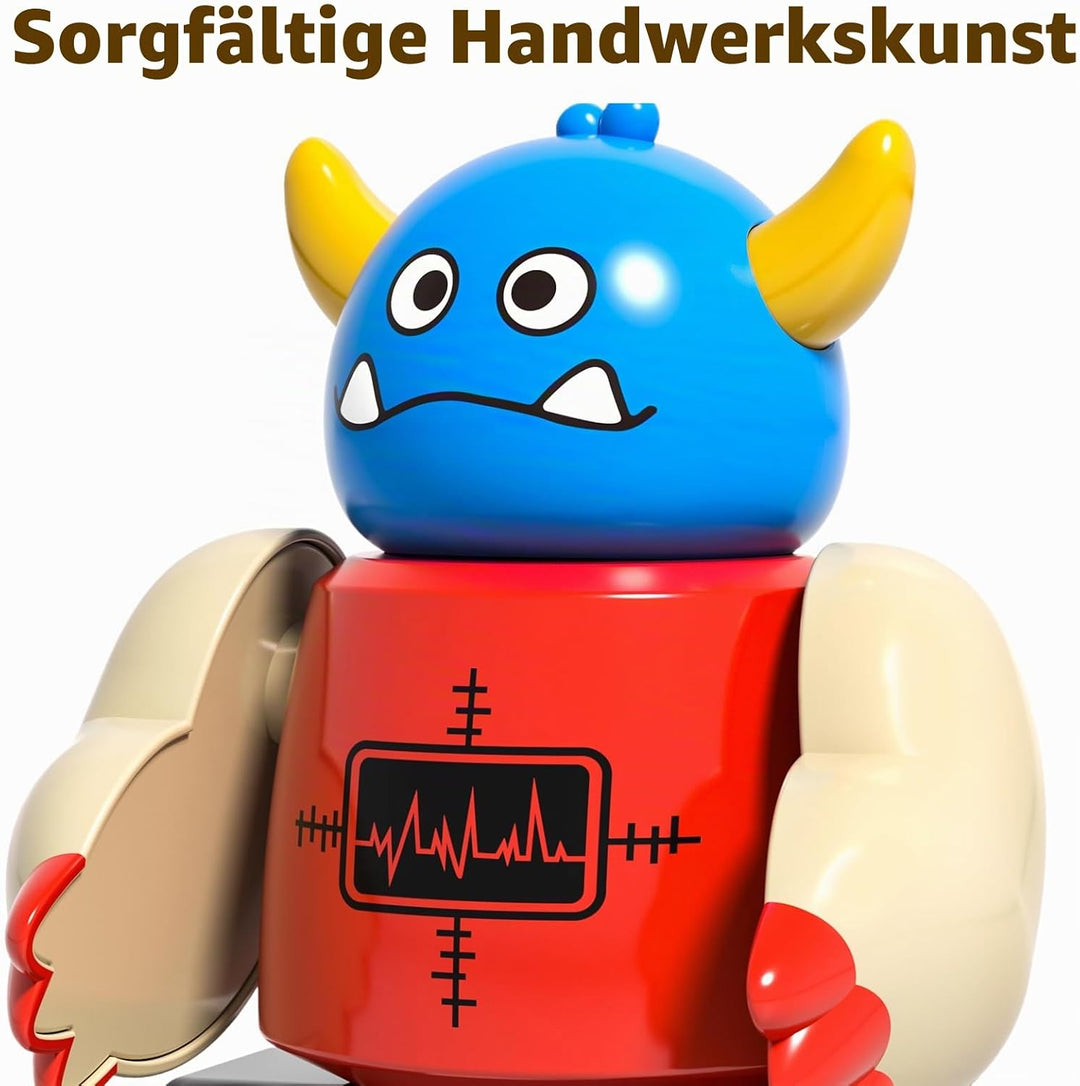 Magnetisches Roboterspielzeug für Kinder ab 3-7 Jahren, 5-stück Magnetmonster-Bausteine, stapelbares