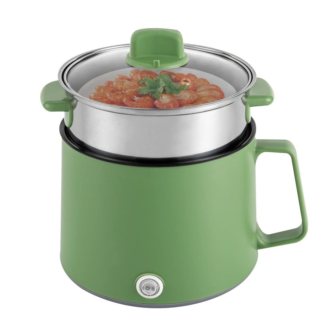 Elektrischer Kochtopf mit Glasdeckel 1.7 Liter Elektrischer Hot Pot Kochtopf Multifunktions Elektro