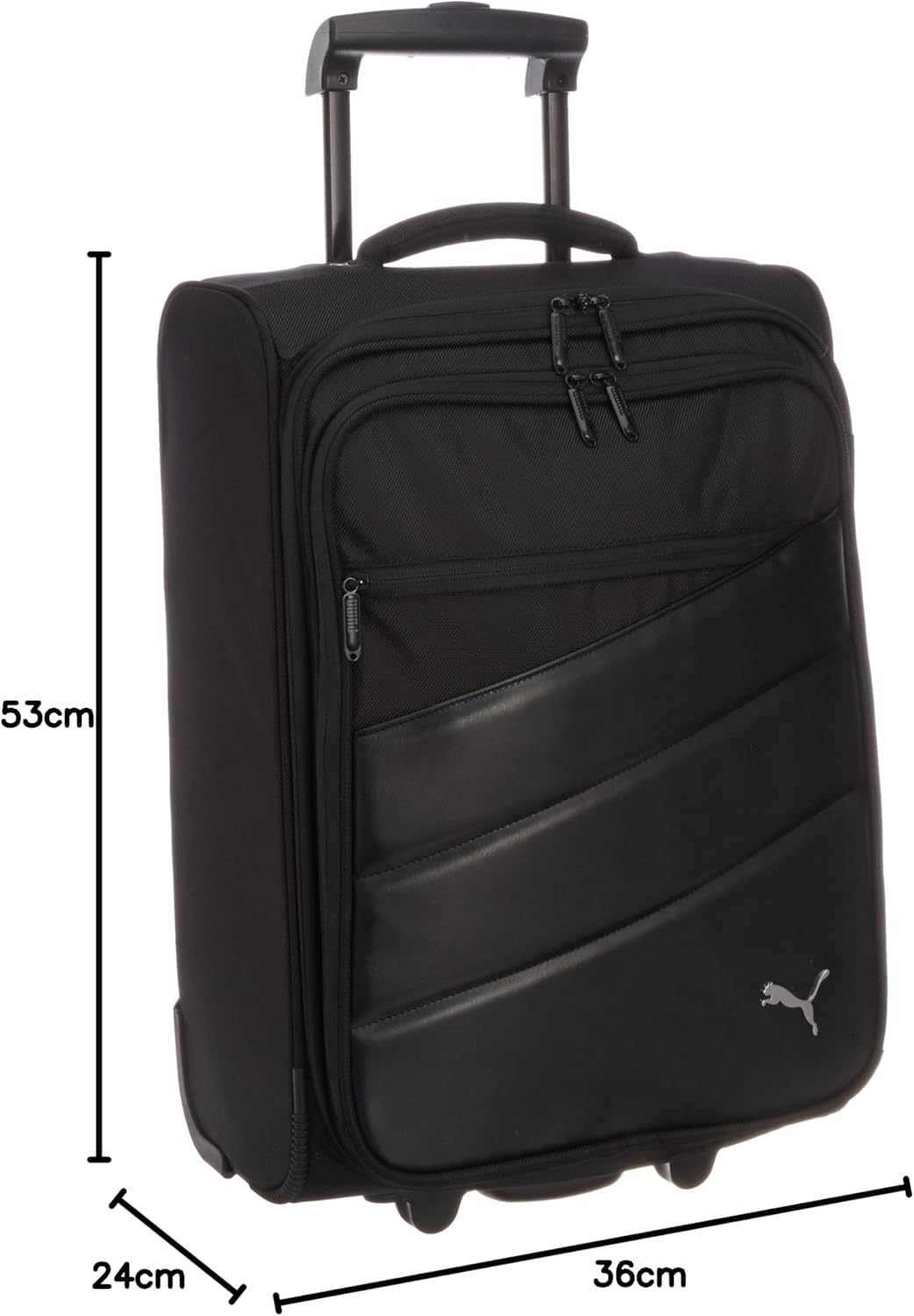 PUMA Unisex – Erwachsene Reisetasche Team Trolley Bag Schwarz, Schwarz