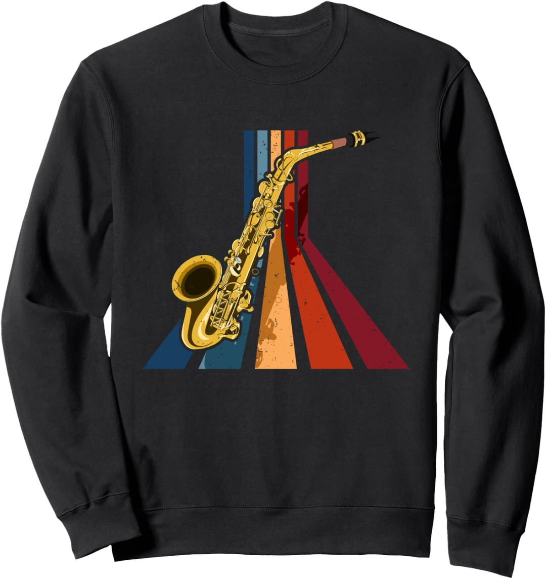 Saxophonist Jazz Musiker Musikinstrument Musik Saxophon Sweatshirt