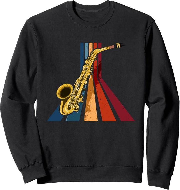 Saxophonist Jazz Musiker Musikinstrument Musik Saxophon Sweatshirt