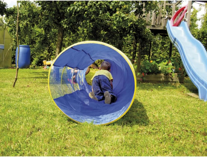 EDUPLAY 170-141 Kriechtunnel/Spieltunnel mit Tasche, Ø 60 cm, 295 cm, blau/gelb, 295 cm