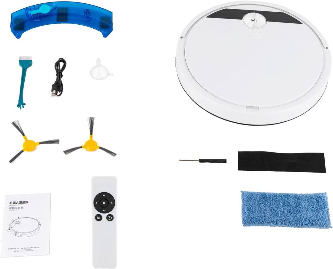 Roboterstaubsauger, 15 W Saugroboter mit Fernbedienung und 150 ml Wassertank, 3-in-1-Modus, 1800 Pa