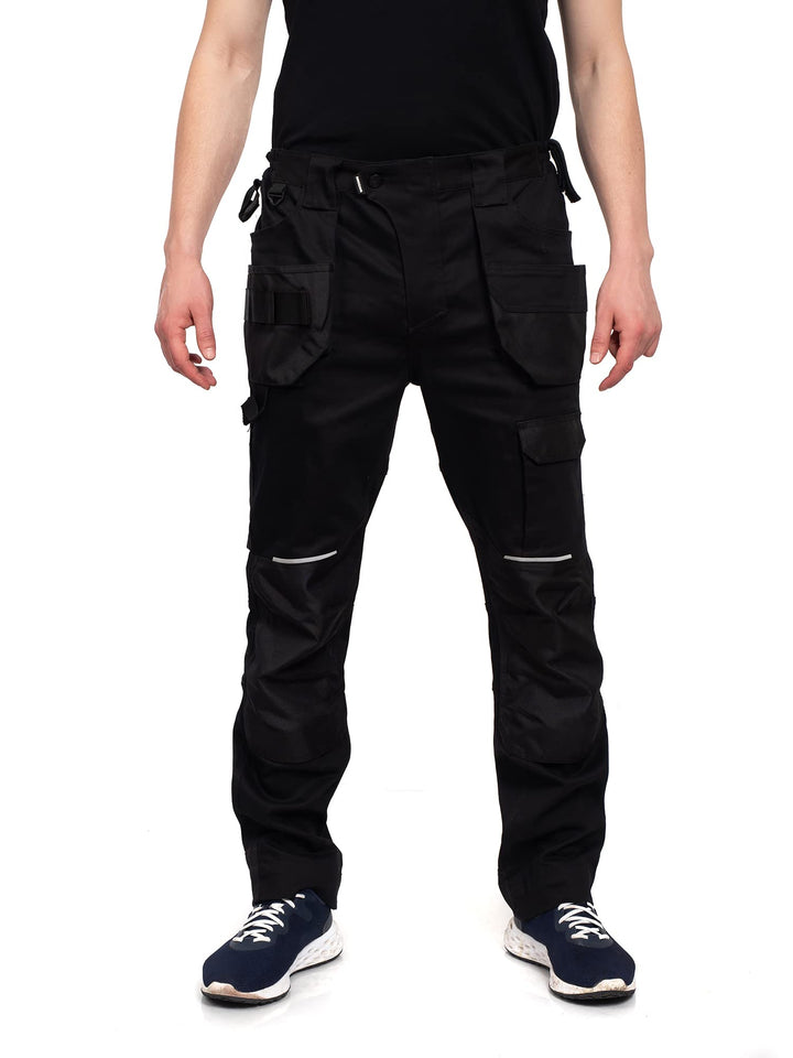 DINOZAVR Flex Lange Herren-Arbeitshose - Stretch Männer Bundhose - Elastische Cargohose mit Spandex