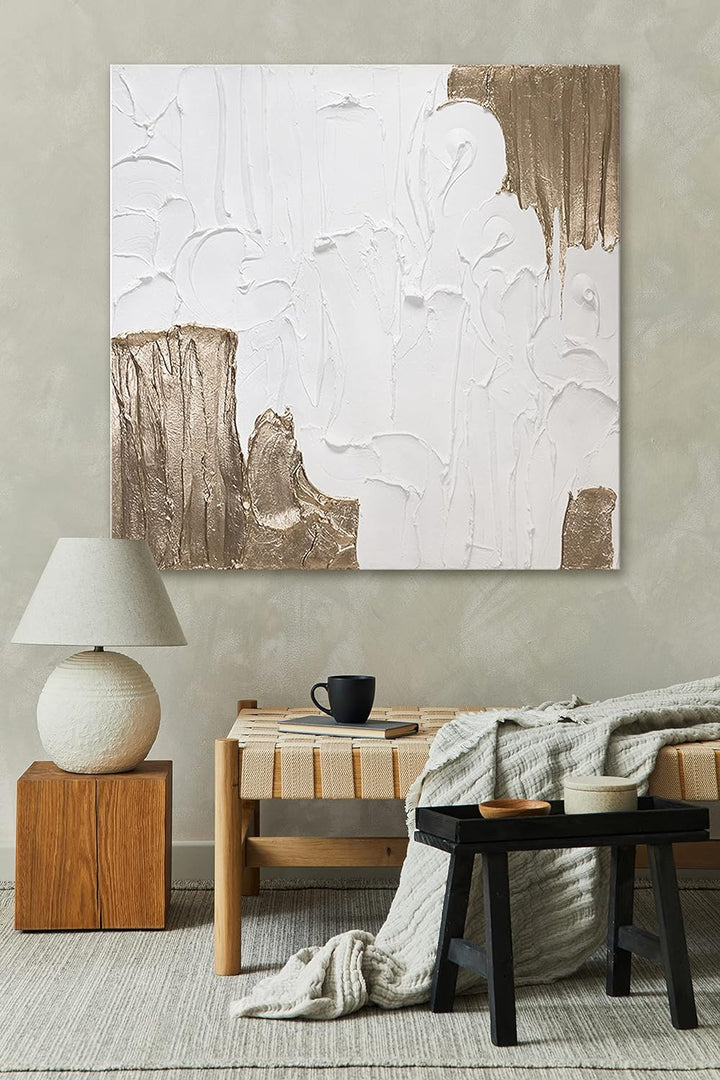 YS-Art Abstrakt Acryl Gemälde auf Leinwand Life handgemalt Wandbilder Wohnzimmer modern Wohndekor Bi