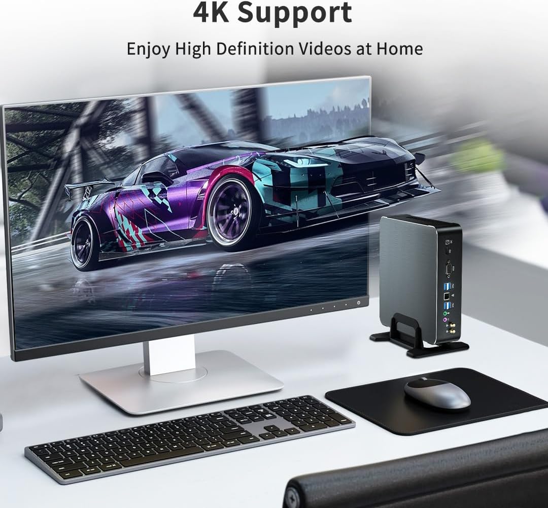 Mavsloly Mini PC mit Core i9-11900H, 32G RAM, 1T SSD Desktop Computer, 4K, 1x HDMI, 1x VGA Dual Disp