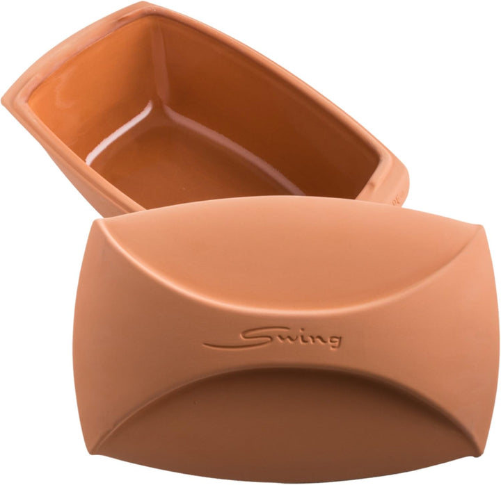Römertopf Bräter Swing Keramik Dampfgarer 3 Liter Volumen geeignet für bis zu 4 Personen, 3 Liter